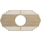 Ekena Millwork Chrysler Wood Fretwork Pierced Ceiling Medallion, Hickory, 30"W x 15"H x 7 7/8"ID x 3/8"T CMWP30X15X0375CSHI - alternate 1